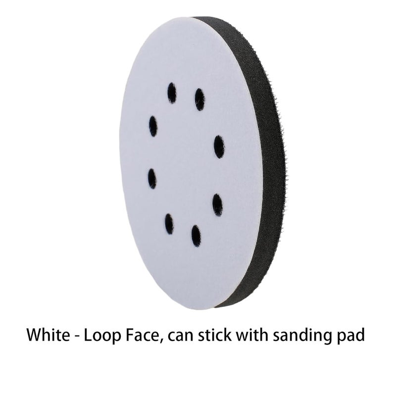 IPELY 5 Pack 5 Inch 8 Holes Foam Interface Pad Surfprep Foam Sanding Pads for Buffer (5 Pack) - Image 3